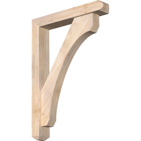 Ekena Millwork Legacy Craftsman Smooth Bracket w/ Offset Brace, Douglas Fir, 5 1/2"W x 32"D x 44"H BKT0604X32X44LEC04SDF